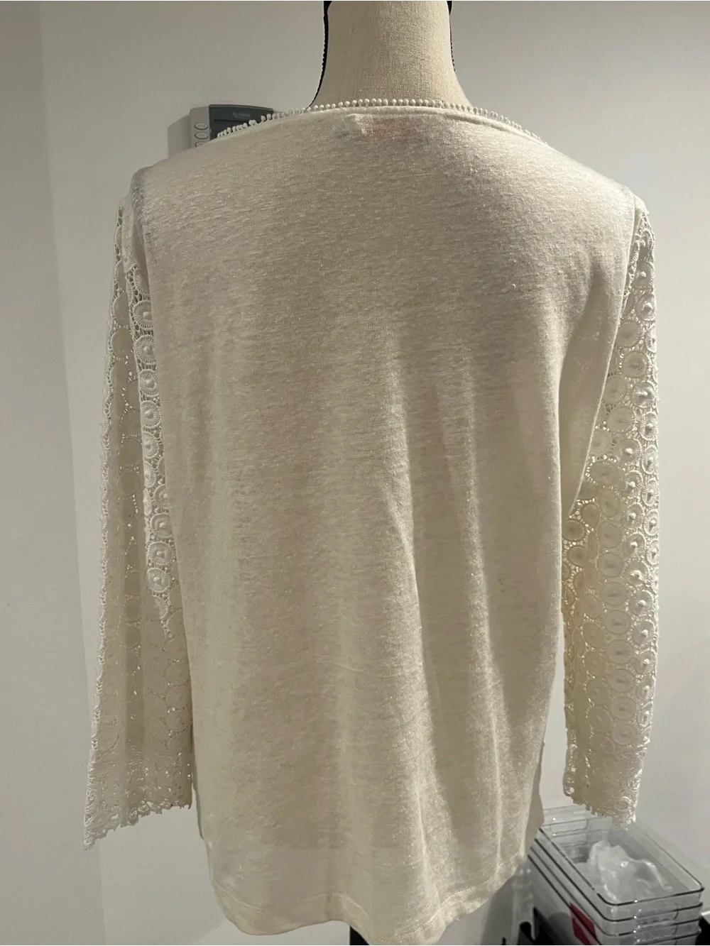 Tory Burch Ivory Lace Crochet Tunic Top - Women